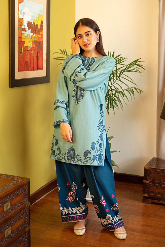 Urge D#02 | 2pc Embroidered Shirt With Embroidered Trouser