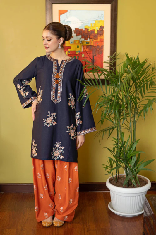 Urge D#03 | 2pc Embroidered Shirt With Embroidered Trouser