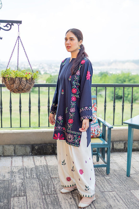 Urge D#01 | 2pc Embroidered Shirt With Embroidered Trouser